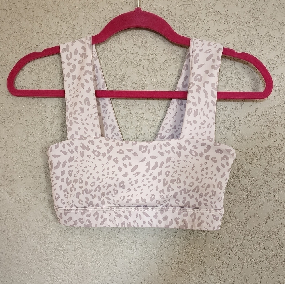 Allfenix leopard print sports bra padded size XS